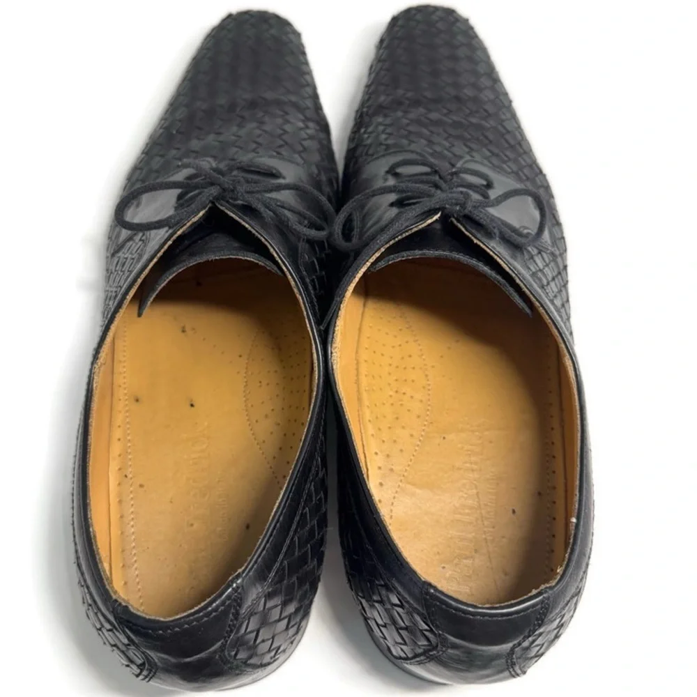 PAUL FREDRICK WOVEN LEATHER SHOES